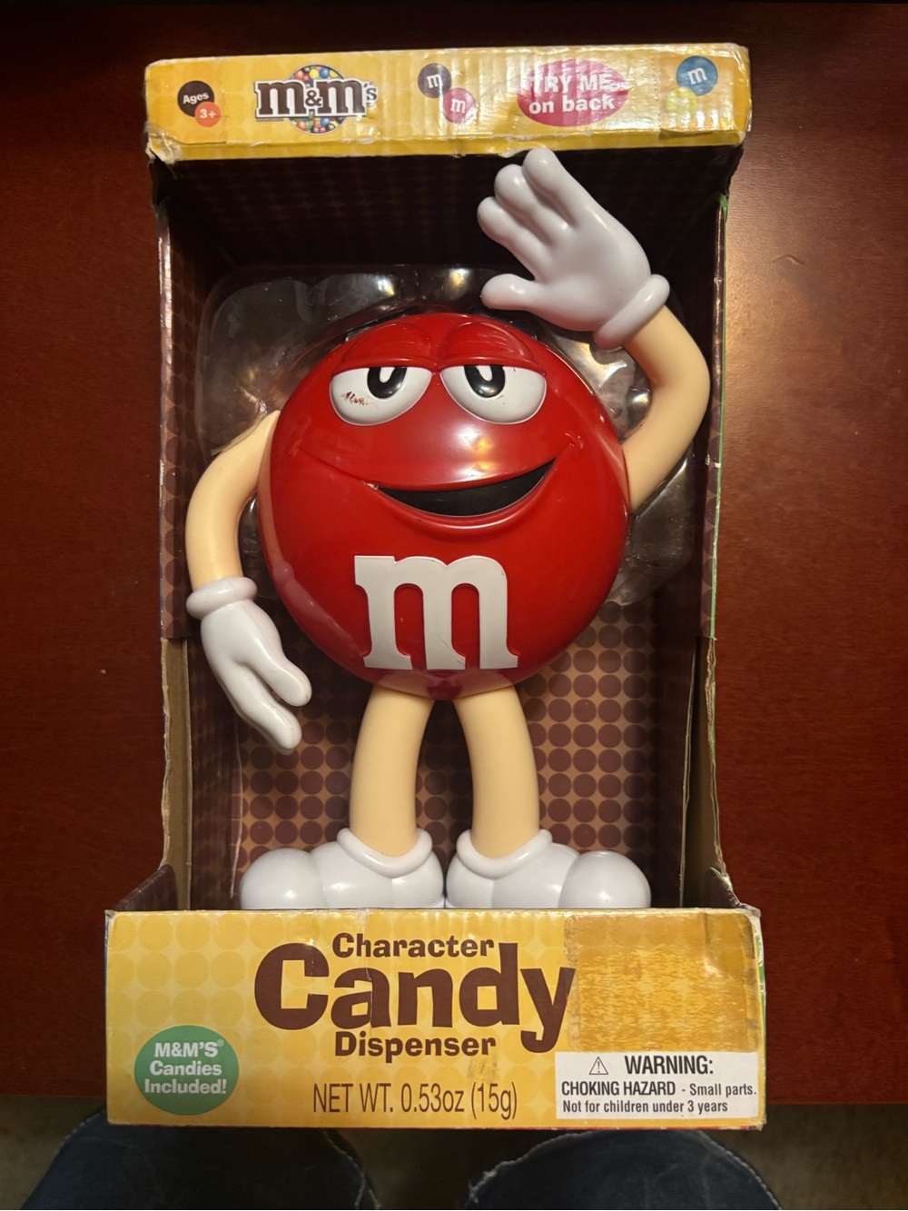M&M'S Red Character Candy Dispenser with White Accents